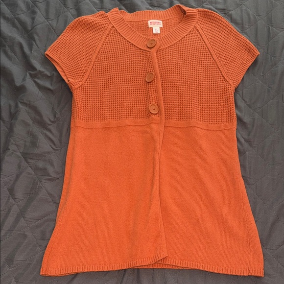 Mossimo Supply Co. Tops - Women’s Orange Short Sleeve Cardigan